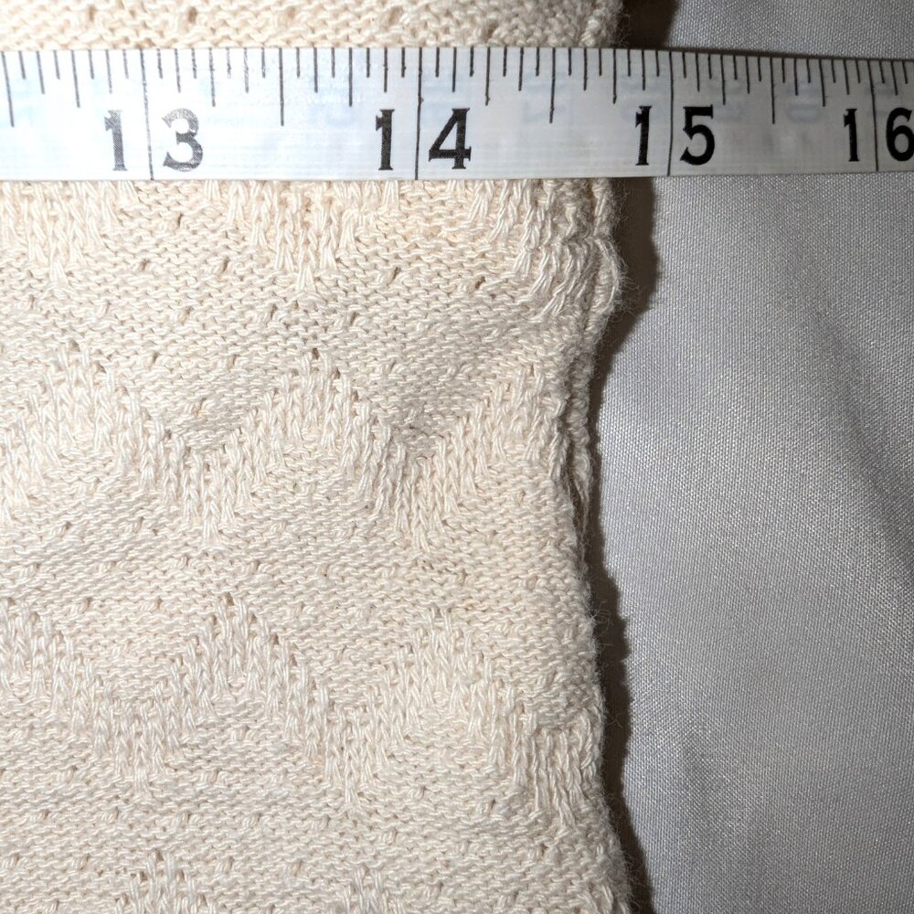 Madewell | Crochet Ruffle Cotton Tank Top in Cream | Size Small - Picture 9 of 11